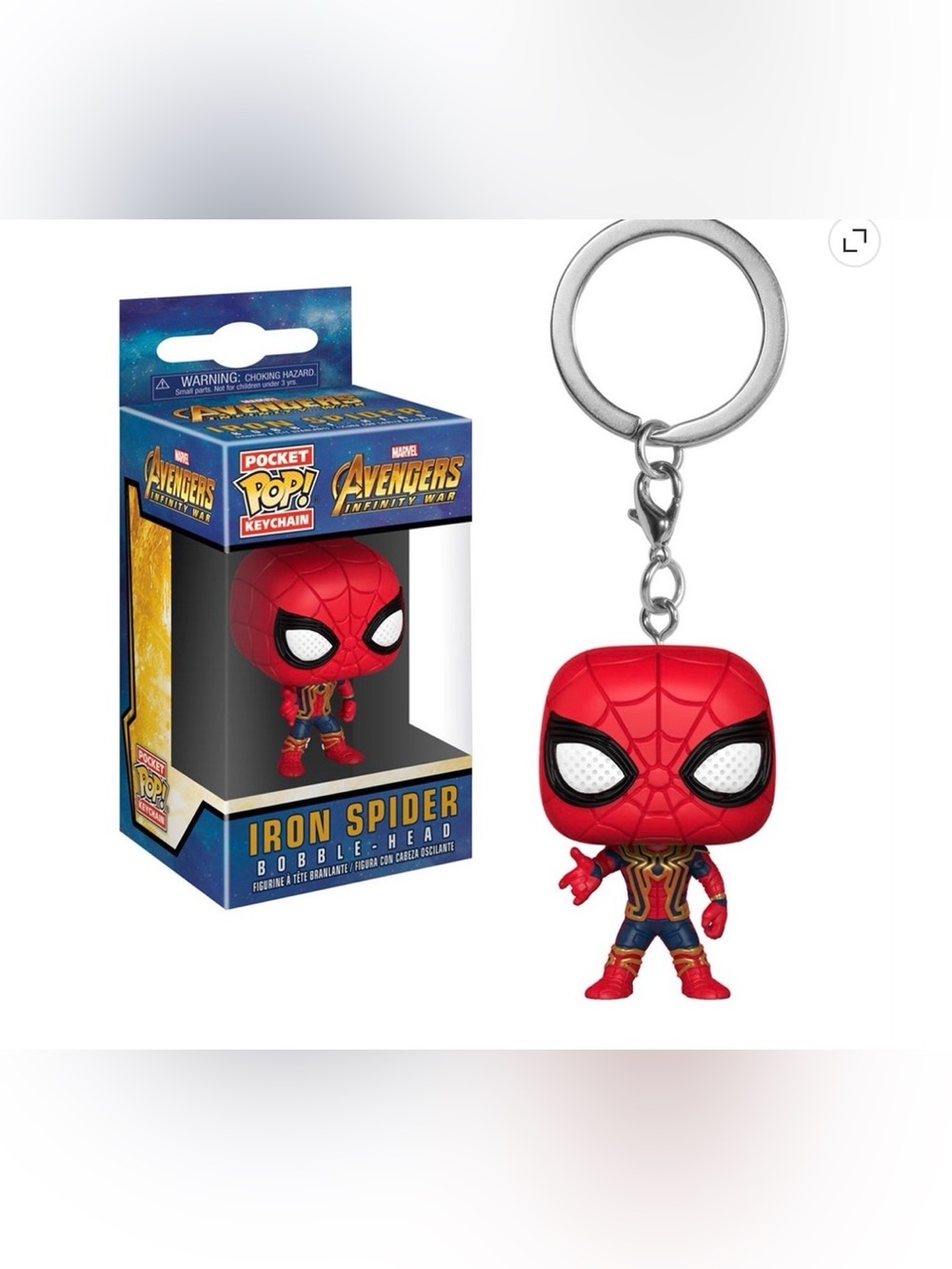 NWT Funko Marvel Iron Spider-man Avengers infinity war keychain